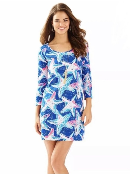 Lilly Pulitzer Dresses & Skirts - Lilly Pulitzer Beacon Dress in Indigo Star Struck Sz L